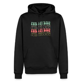 Pour Styliste Chien Coiffeur Chemise Cadeau - Sweat à capuche Premium bio Homme - noir - Devant - Nico (187cm)