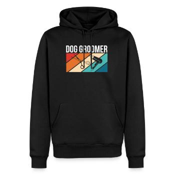 Dog Groomer Vintage Retro Hunde Friseur - Männer Premium Bio Hoodie - Schwarz - Vorne - Nico (187cm)
