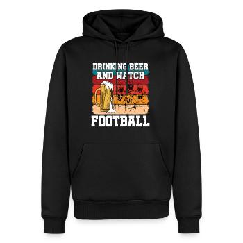 Drinking Beer And Watch Football - Männer Premium Bio Hoodie - Schwarz - Vorne - Nico (187cm)