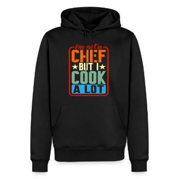 I'm Not A Chef But I Cook A Lot - Männer Premium Bio Hoodie - Schwarz - Vorne - Nico (187cm)