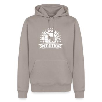 Worlds Best Pet Sitter Shirt - Männer Premium Bio Hoodie - Taupe - Vorne - Nico (187cm)