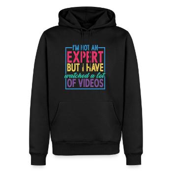 Not An Expert But I Have Watched A Lot Of Videos 2 - Männer Premium Bio Hoodie - Schwarz - Vorne - Nico (187cm)