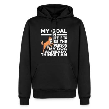 Be The Person My Dog Already Thinks I Am 2 - Männer Premium Bio Hoodie - Schwarz - Vorne - Nico (187cm)