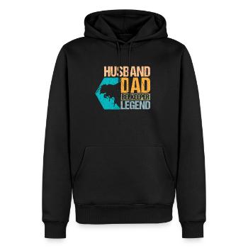 Mari Papa Apiculteur Légende Chemise Imker - Sweat à capuche Premium bio Homme - noir - Devant - Nico (187cm)