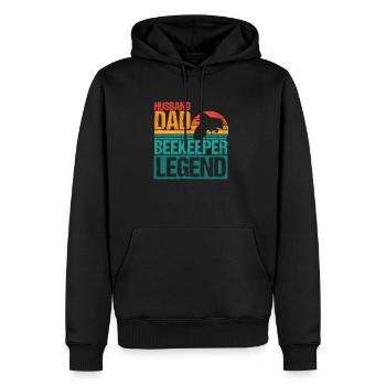 Husband Dad Beekeeper Legend Shirt Imker - Men’s Premium Organic Hoodie - black - Front - Nico (187cm)