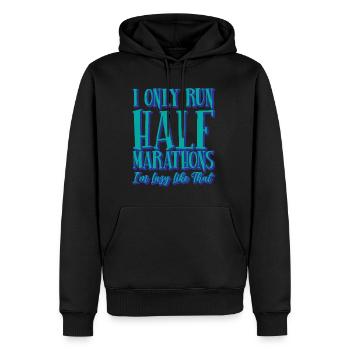 I Only Run Half Marathons, I'm Lazy Like That 4 - Männer Premium Bio Hoodie - Schwarz - Vorne - Nico (187cm)