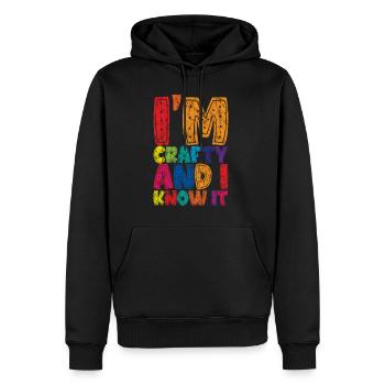 I'm Crafty And I Know It 3 - Männer Premium Bio Hoodie - Schwarz - Vorne - Nico (187cm)