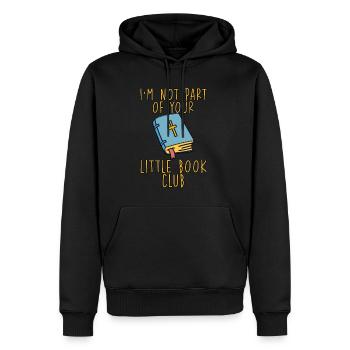 Je ne fais pas partie de votre petit club de lecture - Sweat à capuche Premium bio Homme - noir - Devant - Nico (187cm)