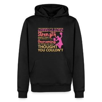 Cadeau de chemise de cheerleading - Sweat à capuche Premium bio Homme - noir - Devant - Nico (187cm)