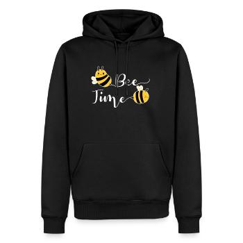 Bee Time Beekeeper Shirt Gift - Men’s Premium Organic Hoodie - black - Front - Nico (187cm)