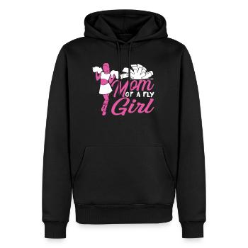 Maman d’une mouche Fille Chemise Cadeau - Sweat à capuche Premium bio Homme - noir - Devant - Nico (187cm)