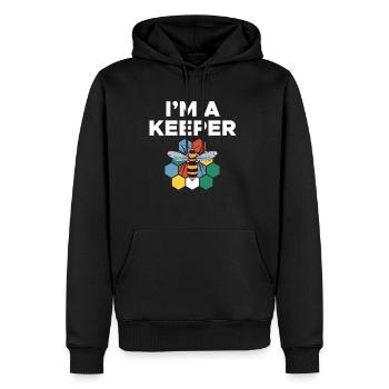 Im A Keeper Bee Shirt Cadeau - Sweat à capuche Premium bio Homme - noir - Devant - Nico (187cm)