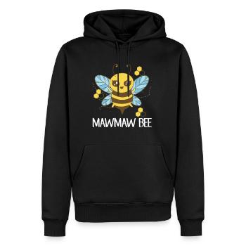 MawMaw Bee Shirt Gift Mama Beekeeper - Men’s Premium Organic Hoodie - black - Front - Nico (187cm)