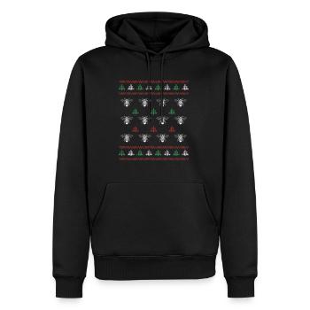 Ugly Christmas Beekeeper Imker Shirt Geschenk - Männer Premium Bio Hoodie - Schwarz - Vorne - Nico (187cm)