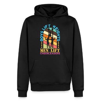Boys Lift Weights Men Lift Cheerleaders - Männer Premium Bio Hoodie - Schwarz - Vorne - Nico (187cm)