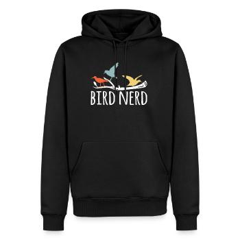 Cadeau de chemise Bird Nerd - Sweat à capuche Premium bio Homme - noir - Devant - Nico (187cm)