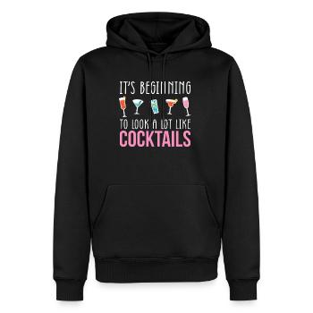 Its Beginning To Look A Lot Like Cocktails - Männer Premium Bio Hoodie - Schwarz - Vorne - Nico (187cm)