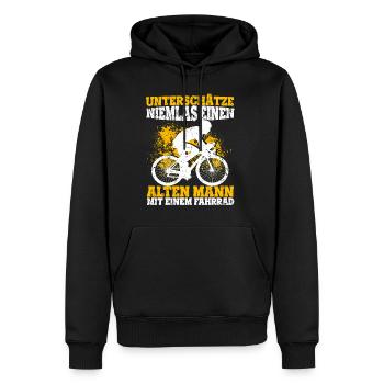 Radfahrer Fahrradfahrer Outdoor Radsport Lustig Sp - Männer Premium Bio Hoodie - Schwarz - Vorne - Nico (187cm)