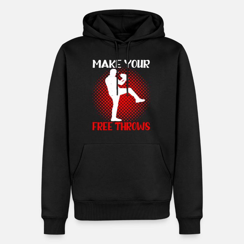 Make Your Free Throws 3 - Männer Premium Bio Hoodie - Schwarz