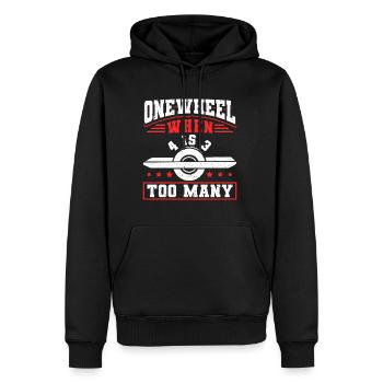 Onewheel When 4 Is 3 Too Many Shirt Gift - Men’s Premium Organic Hoodie - black - Front - Nico (187cm)