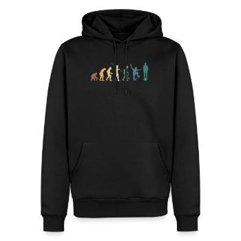 Cadeau de chemise Vintage Retro Evolution Onewheel - Sweat à capuche Premium bio Homme - noir - Devant - Nico (187cm)