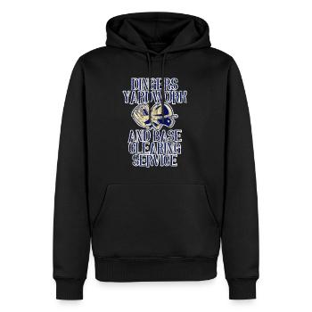 Service de débroussage et de déblaiement de base Dingers 3 - Sweat à capuche Premium bio Homme - noir - Devant - Nico (187cm)