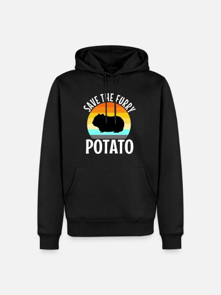 Save The Furry Potato - Sweat à capuche Premium bio Homme - noir
