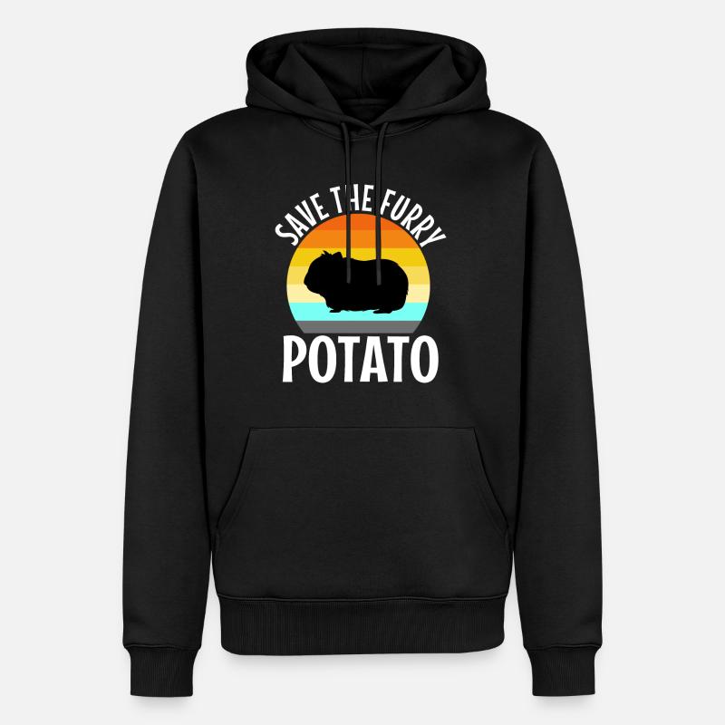 Save The Furry Potato - Sweat à capuche Premium bio Homme - noir