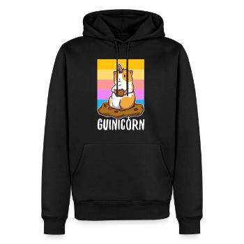 Guinicorn - Männer Premium Bio Hoodie - Schwarz - Vorne - Nico (187cm)