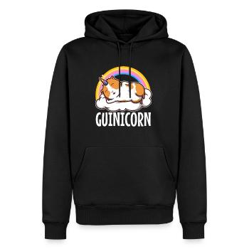 Guinicorn - Männer Premium Bio Hoodie - Schwarz - Vorne - Nico (187cm)