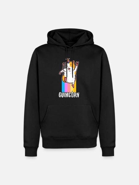 Guinicorn - Männer Premium Bio Hoodie - Schwarz