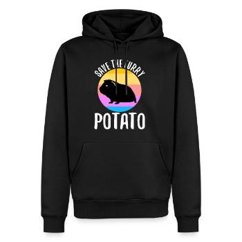 Save The Furry Potato - Männer Premium Bio Hoodie - Schwarz - Vorne - Nico (187cm)