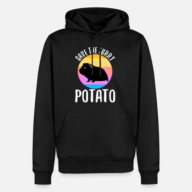 Save The Furry Potato - Sweat à capuche Premium bio Homme - noir