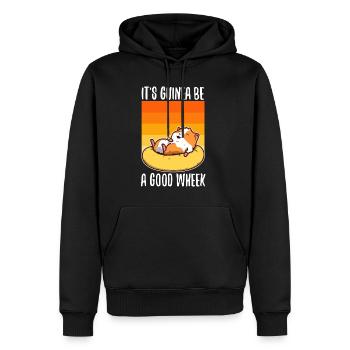 Guinicorn - Männer Premium Bio Hoodie - Schwarz - Vorne - Nico (187cm)