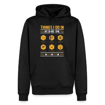 Things I Do In My Spare Time Beekeeper Imker - Männer Premium Bio Hoodie - Schwarz - Vorne - Nico (187cm)