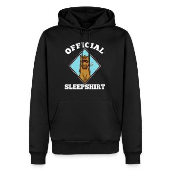 Chemise de nuit officielle Cheval - Sweat à capuche Premium bio Homme - noir - Devant - Nico (187cm)