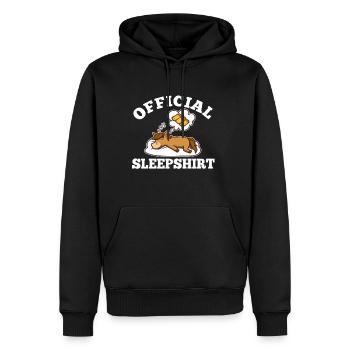 Chemise de nuit officielle Cheval - Sweat à capuche Premium bio Homme - noir - Devant - Nico (187cm)