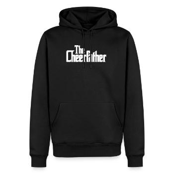 Le cadeau de chemise CheerFather Fête des pères - Sweat à capuche Premium bio Homme - noir - Devant - Nico (187cm)