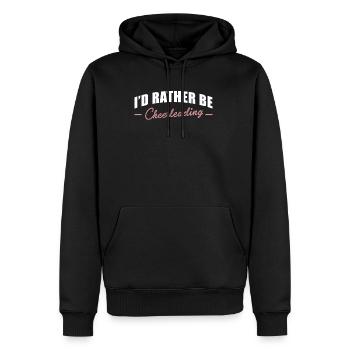 Id Rather Be Cheerleading Shirt Geschenk - Männer Premium Bio Hoodie - Schwarz - Vorne - Nico (187cm)