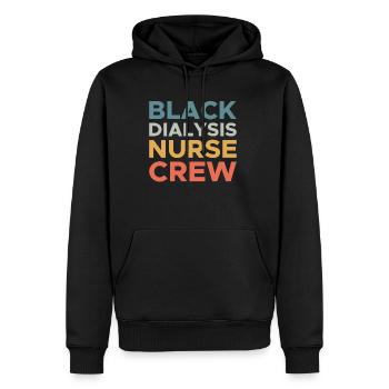 Cadeau de chemise d’équipage d’infirmière de dialyse noire - Sweat à capuche Premium bio Homme - noir - Devant - Nico (187cm)