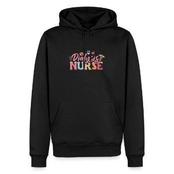 Dialysis Nurse Shirt Geschenk - Männer Premium Bio Hoodie - Schwarz - Vorne - Nico (187cm)