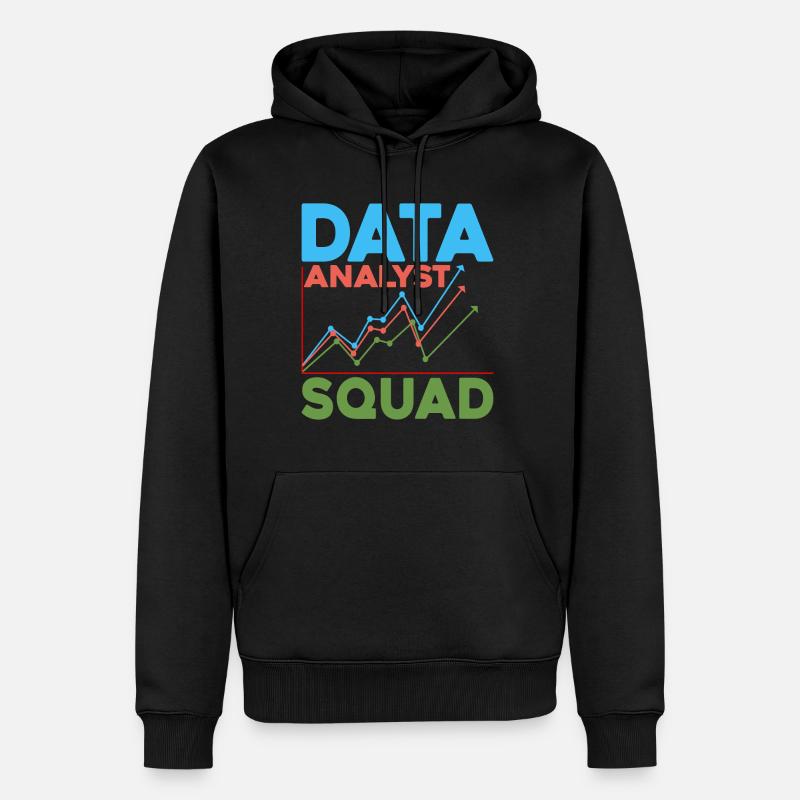 Data Analyst Squad 5 - Männer Premium Bio Hoodie - Schwarz