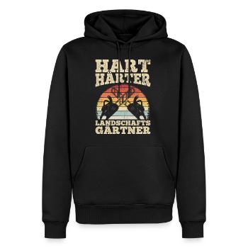 Hart Härter Landschaftsgärtner Gartenarbeit Gesche - Männer Premium Bio Hoodie - Schwarz - Vorne - Nico (187cm)