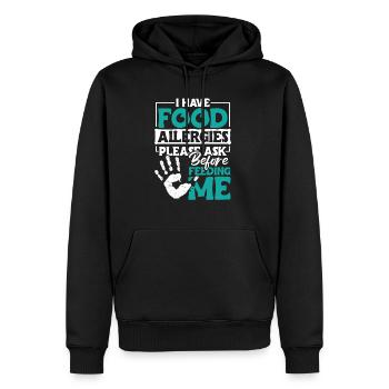 I Have Foot Allergies Shirt Gift - Men’s Premium Organic Hoodie - black - Front - Nico (187cm)