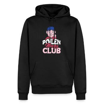 Cadeau de chemise Pollen Allergy Club - Sweat à capuche Premium bio Homme - noir - Devant - Nico (187cm)