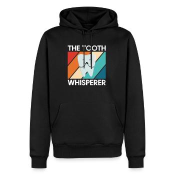 Le cadeau de chemise Tooth Whisperer - Sweat à capuche Premium bio Homme - noir - Devant - Nico (187cm)