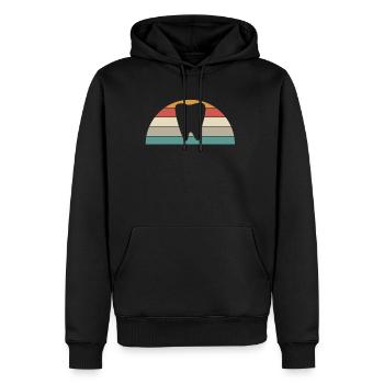 Dentiste dentaire rétro vintage - Sweat à capuche Premium bio Homme - noir - Devant - Nico (187cm)
