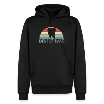 Dentiste Time Vintage Retro Zahnarzt - Sweat à capuche Premium bio Homme - noir - Devant - Nico (187cm)