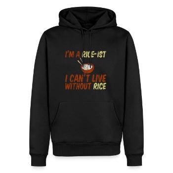 I'm A Rice-ist I Can't Live Without Rice 3 - Männer Premium Bio Hoodie - Schwarz - Vorne - Nico (187cm)