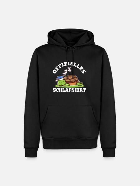 Official Sleeping Shirt Turtle - Men’s Premium Organic Hoodie - black